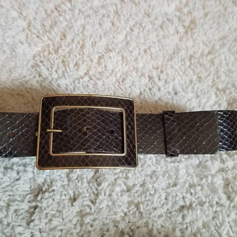 Banana Republic Leather Snakeskin Belt XS
